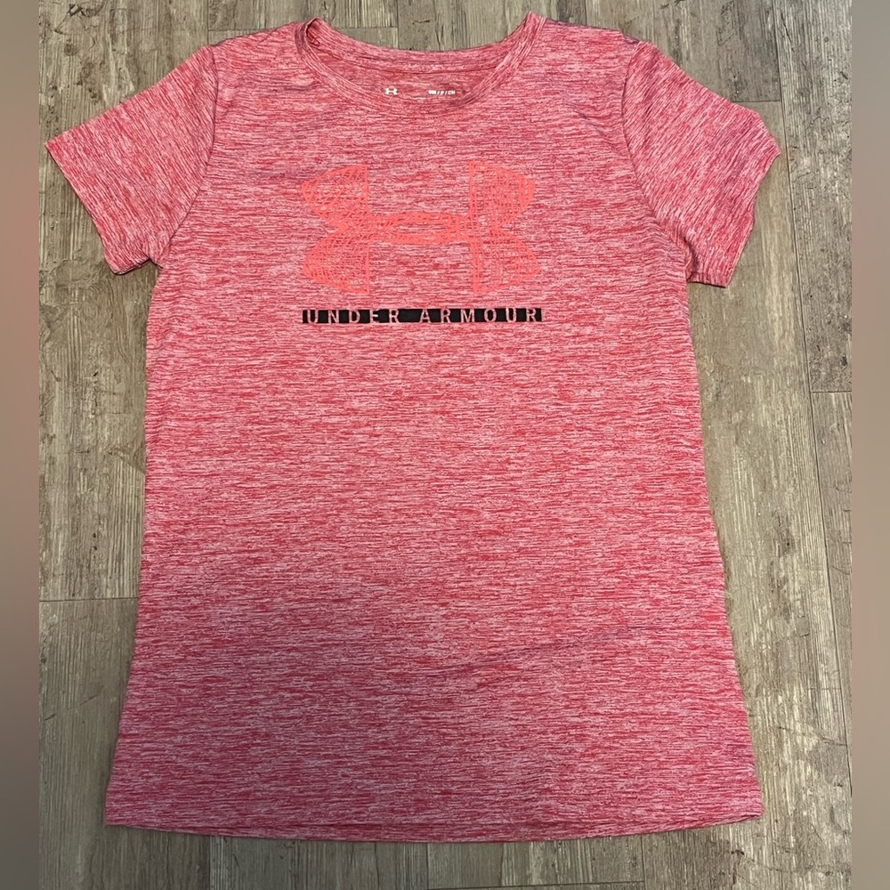 Under Armour Red Short Sleeve Tee Sporty Casual Top
